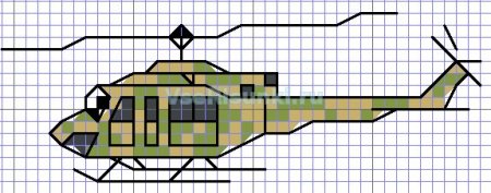 Рисование по клеточкам Военная техника