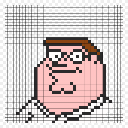 Рисование по клеточкам свинью