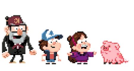 Рисунки по клеточкам свинья