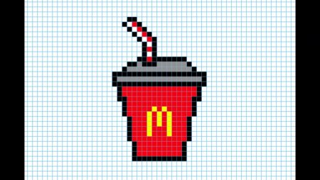 Рисунки по клеточкам макдональдс