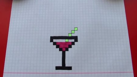 Рисунки по клеточкам бокал