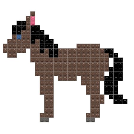 Рисование по клеточкам лошадь