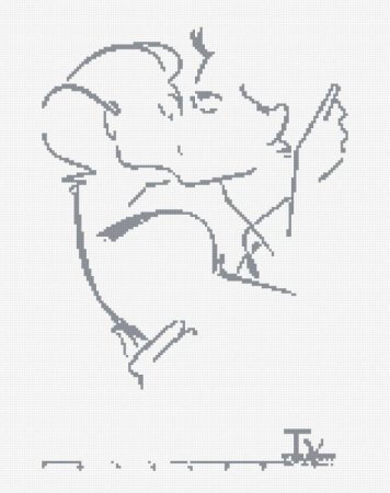 Контурная вышивка крестом схемы