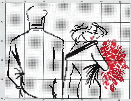 Монохромная вышивка