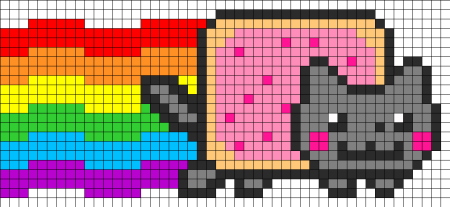 Картинки по клеточкам нян Кэт