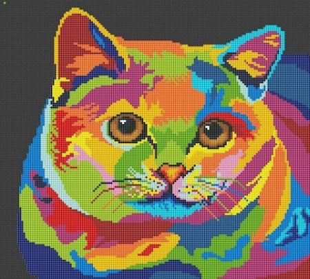 Многоцветные вышивки крестом