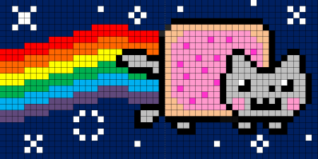 Nyan Cat пиксель арт