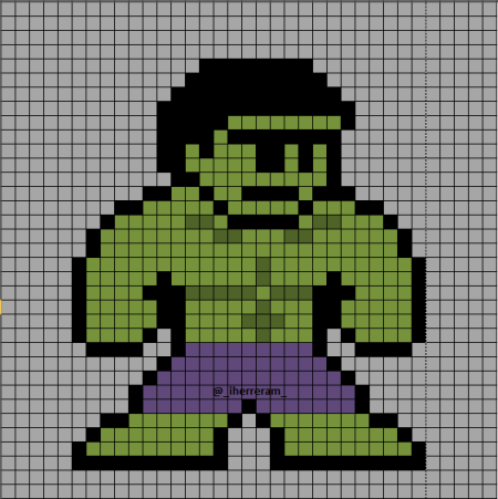 Халк в пикселях