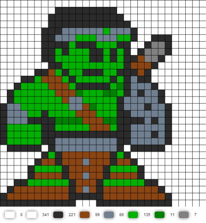Халк пиксель арт