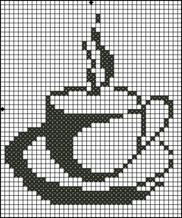 Кофе вышивка крестом схемы