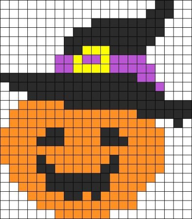 Рисунки по клеточкам тыква