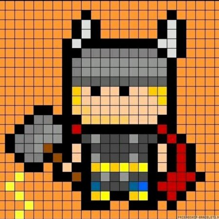 Супергерои по клеточкам в тетради