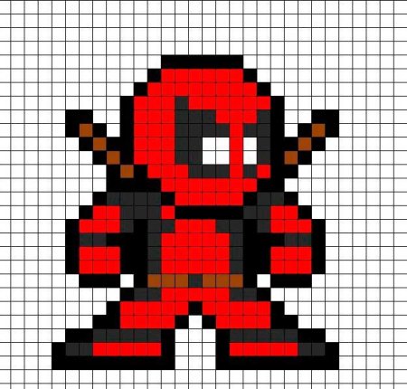 Человек паук пиксель арт