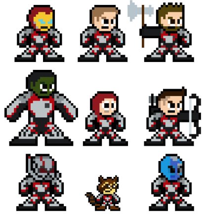 Пиксельные персонажи Марвел