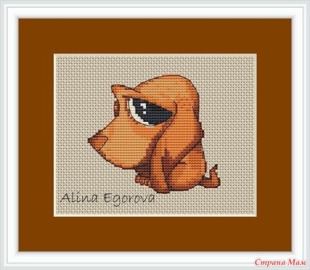 Схемы вышивки крестом собаки таксы