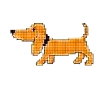 Такса по клеточкам в тетради