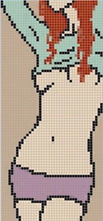 Рисунки по клеточкам девушки красивые