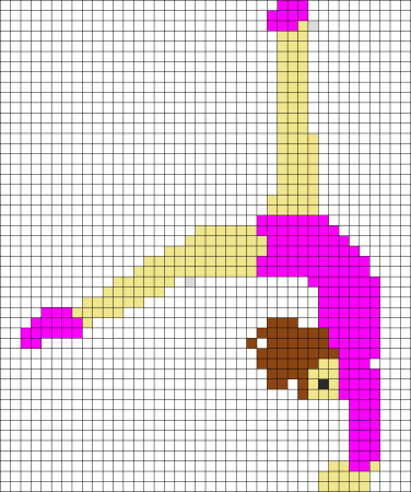 Рисование по клеточкам гимнастка