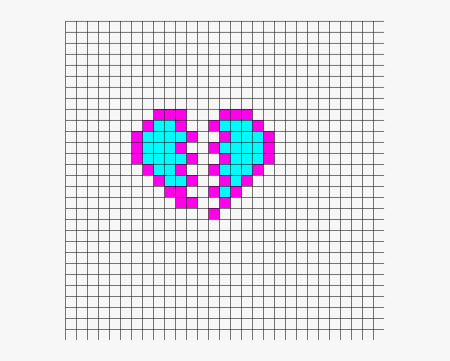 Рисунки по клеточкам для лучшей подруги