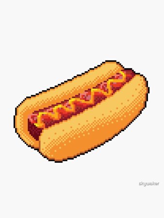 Пиксельный хот дог