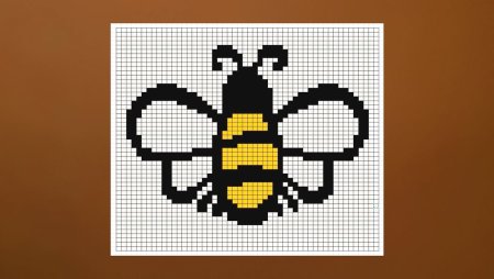 Пчела по клеткам