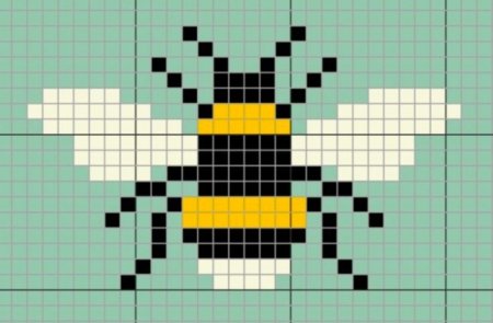 Пчела по клеткам