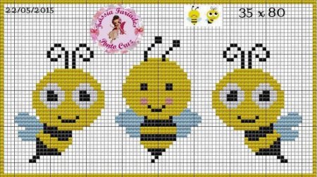 Вышивка крестиком пчела простая схема