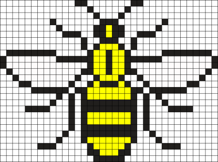 Пчела по клеточкам