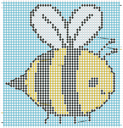 Пчела по клеточкам