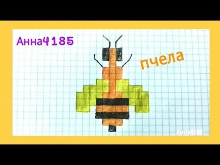 Рисунки с пчелами в клеточку