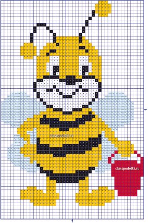 Схема для вышивания крестиком для детей