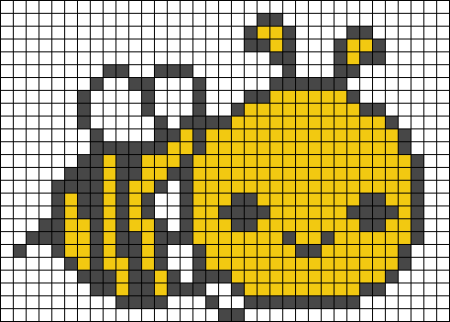 Пчела по клеткам