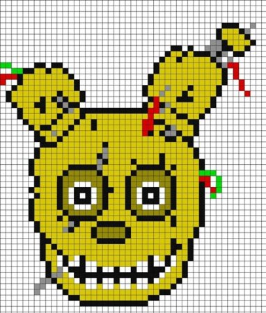 Рисунки по клеточкам ФНАФ