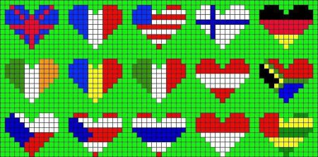 Рисунки по клеточкам флаги