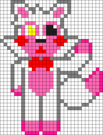 ФНАФ по клеточкам в тетради