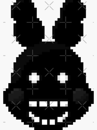 Рисование по клеточкам ФНАФ В тетради