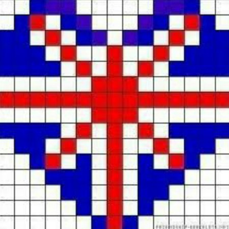 Рисунки по клеточкам флаг России