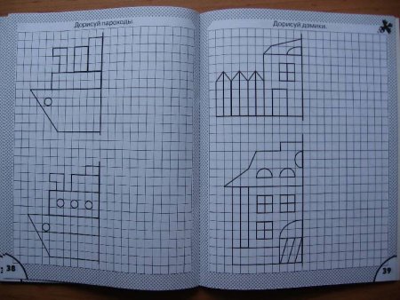 Рисунки по клеточкам карандашом