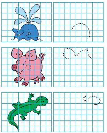 Рисунок по клеточкам для детей 4 лет