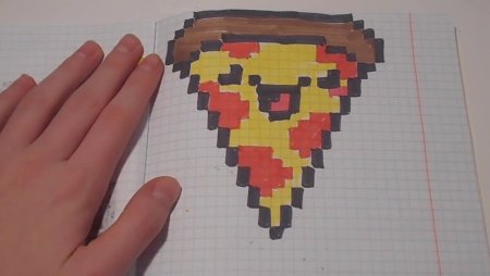 Рисование по клеточкам еда