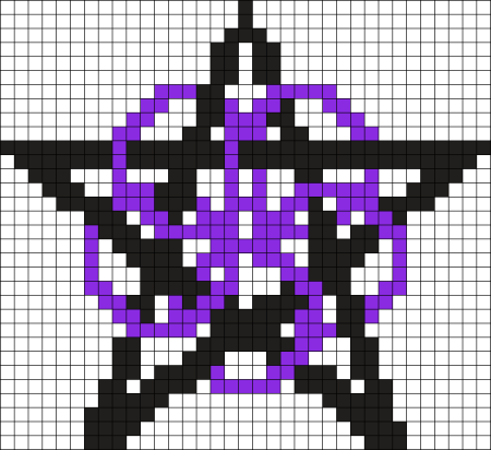 Пиксель арт в тетради в клетку