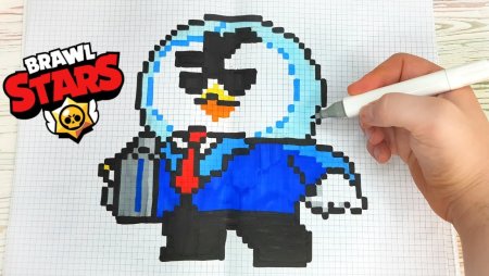 Рисование по КЛЕТОЧКАМC Brawl Star
