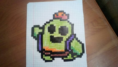 Рисование спайка по клеточкам