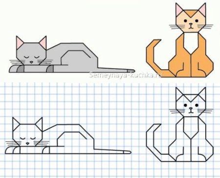 Графический диктант котик