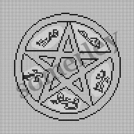 Пентаграмма вышивка