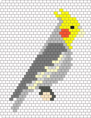 Рисунки по клеточкам птицы