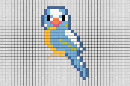 Пиксельные птицы по клеточкам