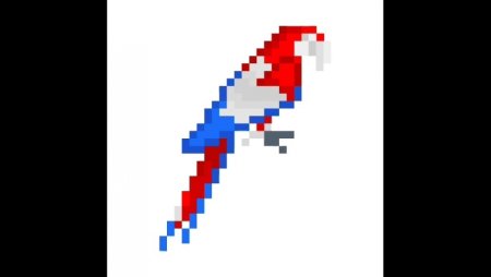 Рисование по клеточкам попугай