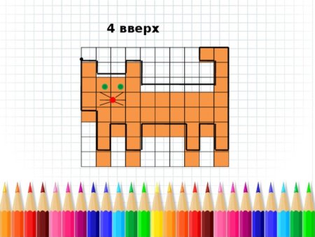Графический диктант тигр Тигренок по клеточкам