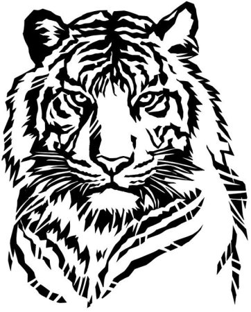 Рисование по клеточкам тигр